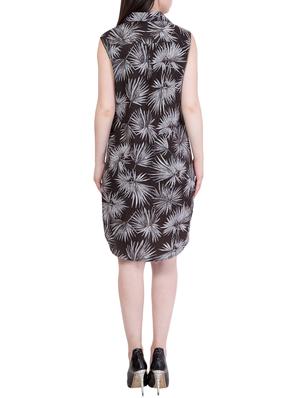 black printed rayon shirt dress - 14261428 - Standard Image - 3