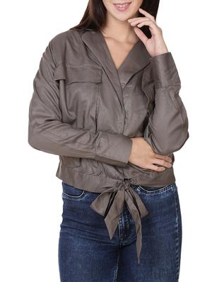grey cotton jacket - 14261509 - Standard Image - 2