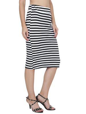 black striped lycra pencil skirt - 14262217 - Standard Image - 2