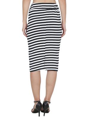 black striped lycra pencil skirt - 14262217 - Standard Image - 3
