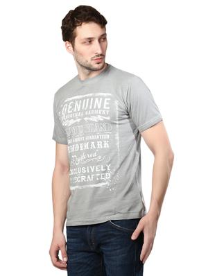 grey cotton front print tshirt - 14262790 - Standard Image - 2