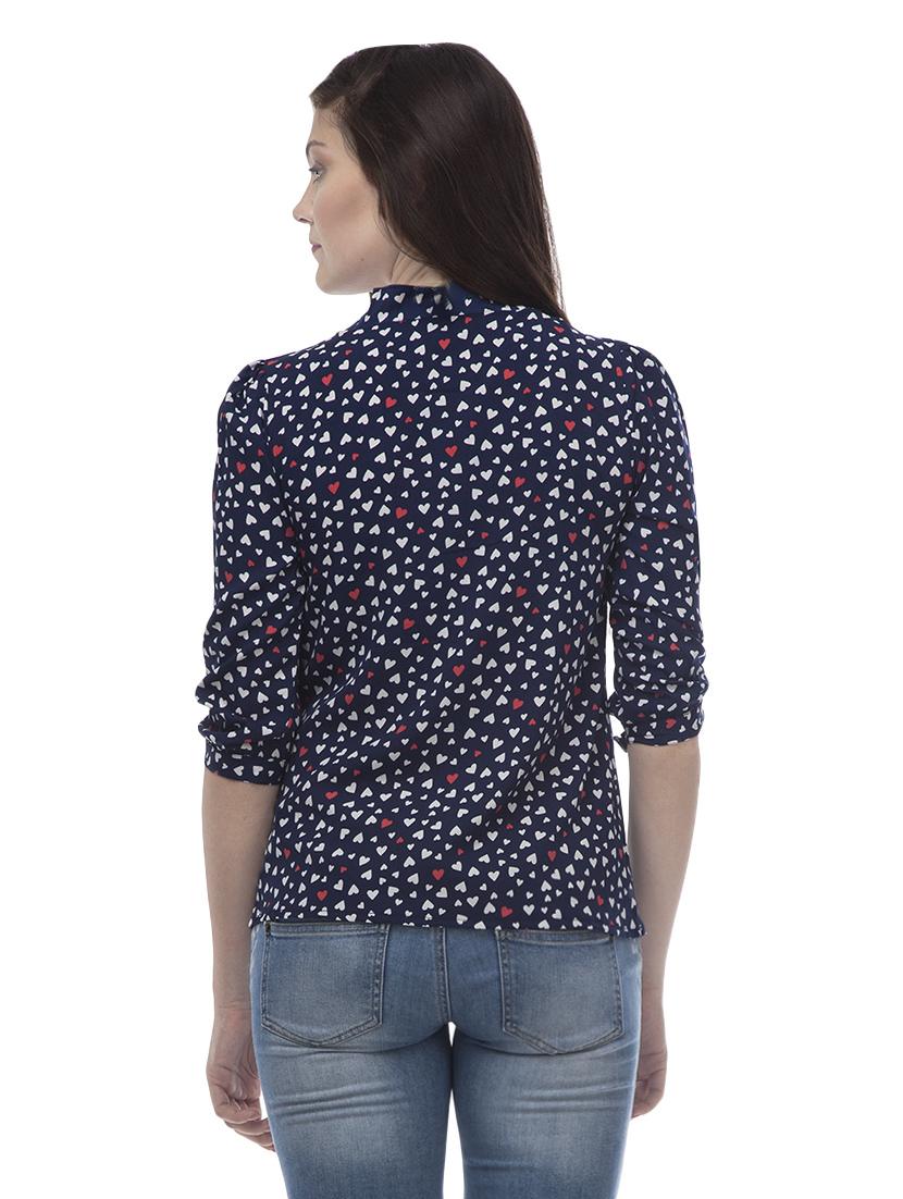 navy blue printed regular top - 14265121 - Zoom Image - 3