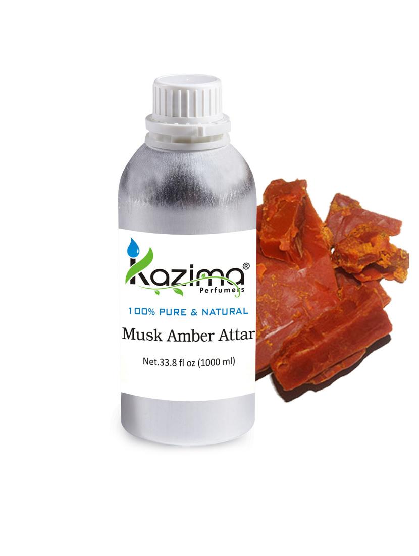 musk amber attar perfume for unisex (1000 ml) - pure natural undiluted (non-alcoholic) - 14265628 - Zoom Image - 1