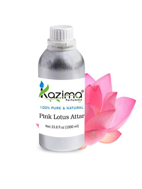 pink lotus attar perfume for unisex (1000 ml) - pure natural undiluted - 14265658 - Standard Image - 1