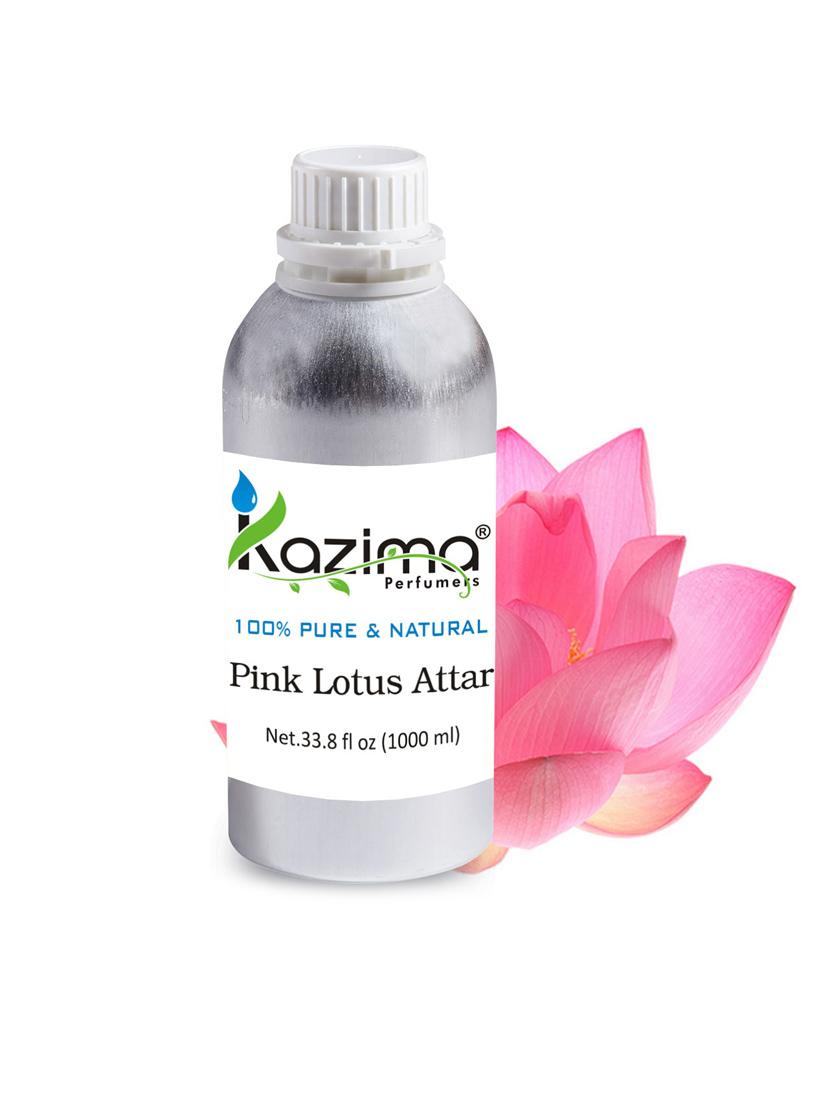 pink lotus attar perfume for unisex (1000 ml) - pure natural undiluted - 14265658 - Zoom Image - 1