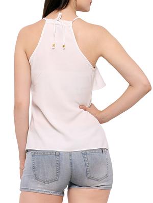 halter neck ruffle top - 14265772 - Standard Image - 3