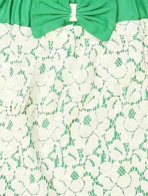 green cotton aline skirt - 14266091 - Standard Image - 3
