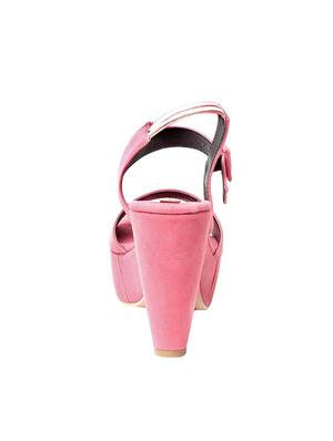 pink faux leather back strap sandals - 14266407 - Standard Image - 3