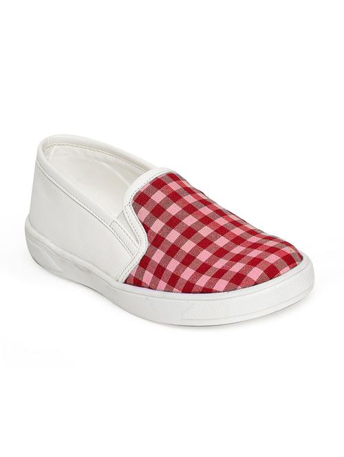 red leatherette slip on sneaker - 14268496 - Standard Image - 1