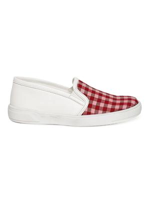 red leatherette slip on sneaker - 14268496 - Standard Image - 2
