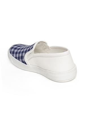 blue leatherette slip on sneaker - 14268497 - Standard Image - 3