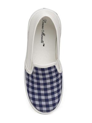 blue leatherette slip on sneaker - 14268497 - Standard Image - 4