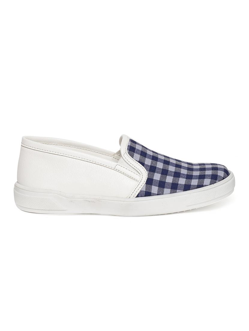 blue leatherette slip on sneaker - 14268497 - Zoom Image - 2