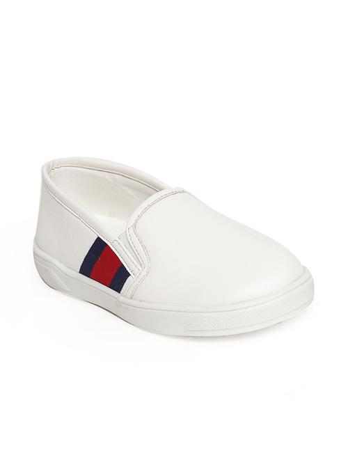 white leatherette slip on sneaker - 14268498 - Standard Image - 1