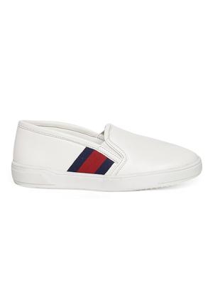 white leatherette slip on sneaker - 14268498 - Standard Image - 2