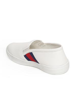 white leatherette slip on sneaker - 14268498 - Standard Image - 3
