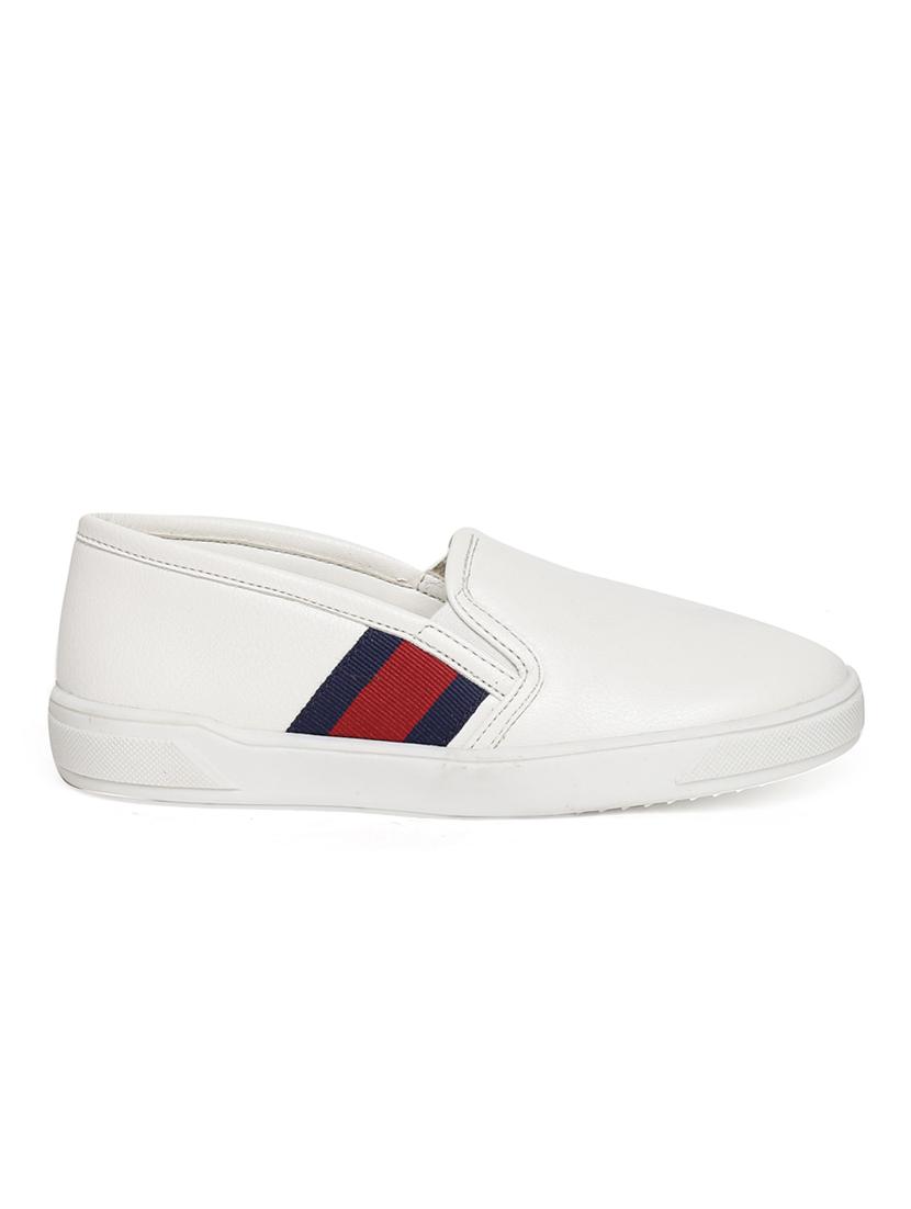 white leatherette slip on sneaker - 14268498 - Zoom Image - 2