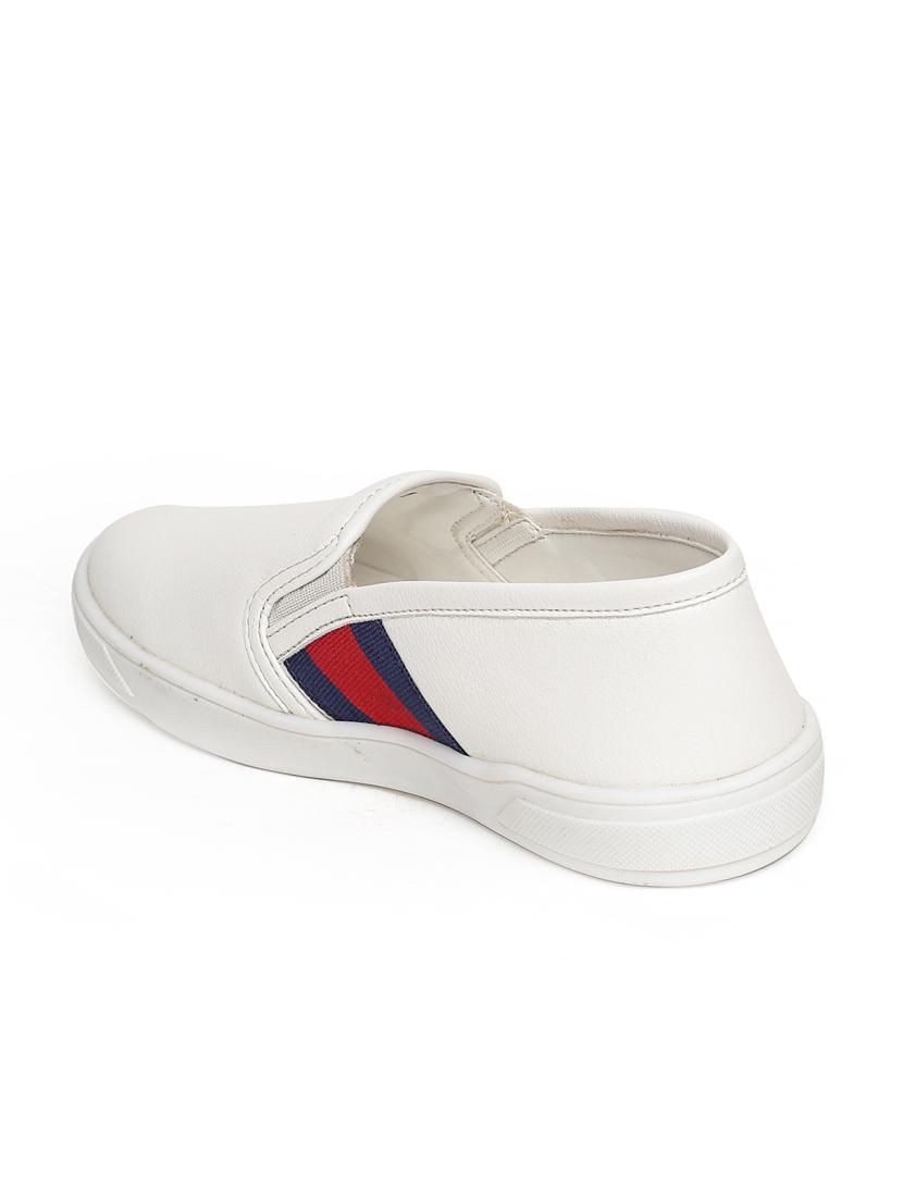 white leatherette slip on sneaker - 14268498 - Zoom Image - 3
