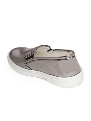grey leatherette slip on sneaker - 14268500 - Standard Image - 3