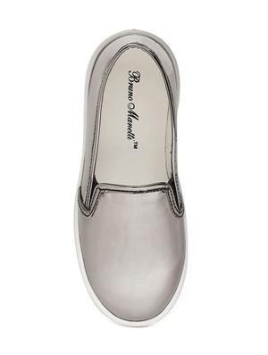 grey leatherette slip on sneaker - 14268500 - Standard Image - 4