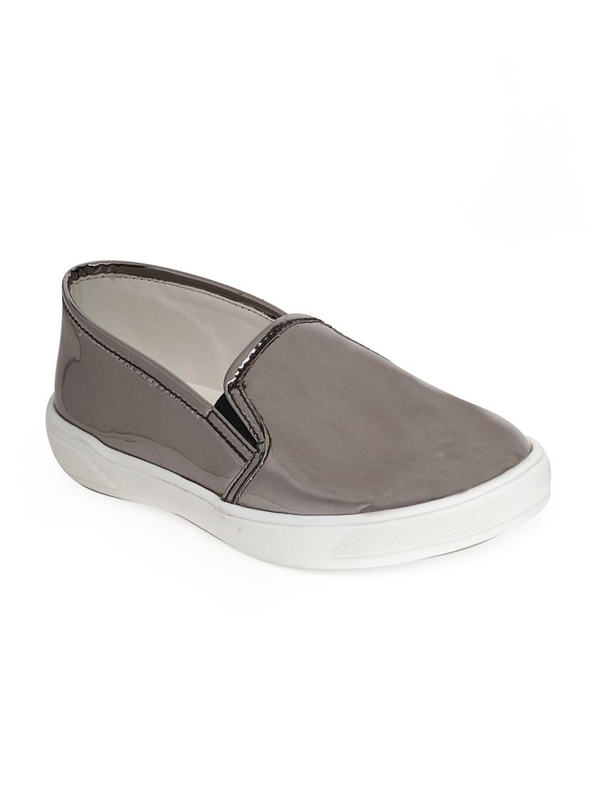 grey leatherette slip on sneaker - 14268500 - Zoom Image - 1