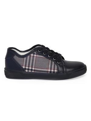 blue leatherette lace up sneaker - 14268508 - Standard Image - 2