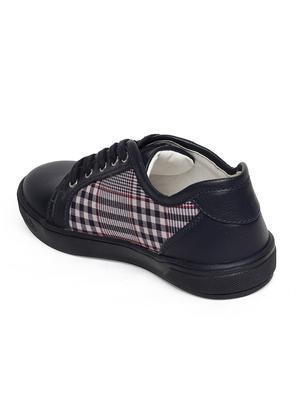 blue leatherette lace up sneaker - 14268508 - Standard Image - 3