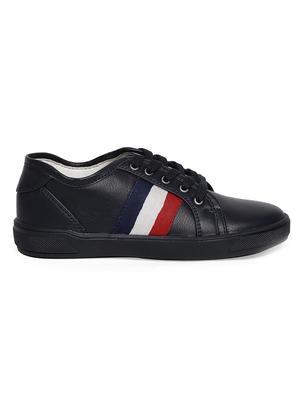 navy blue leatherette lace up sneaker - 14268509 - Standard Image - 2