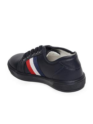 navy blue leatherette lace up sneaker - 14268509 - Standard Image - 3