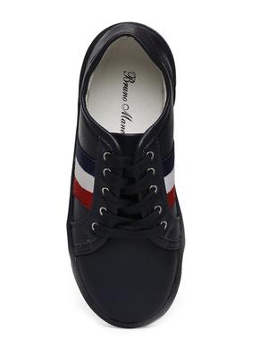 navy blue leatherette lace up sneaker - 14268509 - Standard Image - 4