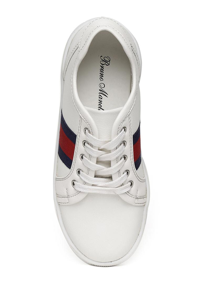 white leatherette lace up sneaker - 14268510 - Zoom Image - 4