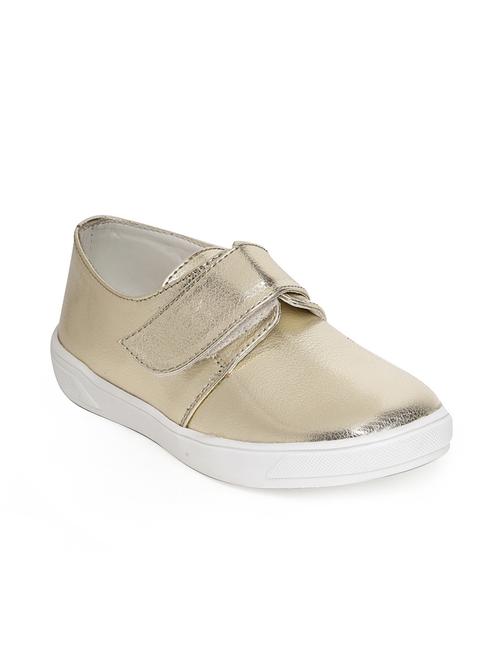 gold leatherette slip on sneaker - 14268512 - Standard Image - 1