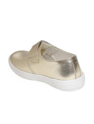 gold leatherette slip on sneaker - 14268512 - Standard Image - 3