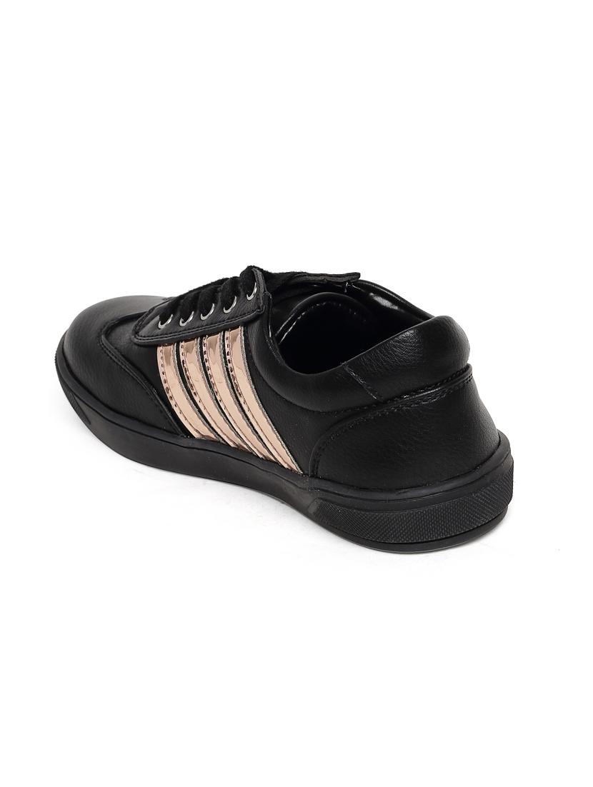 black leatherette lace up sneaker - 14268513 - Zoom Image - 3