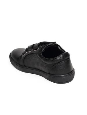 black leatherette slip on sneaker - 14268519 - Standard Image - 3
