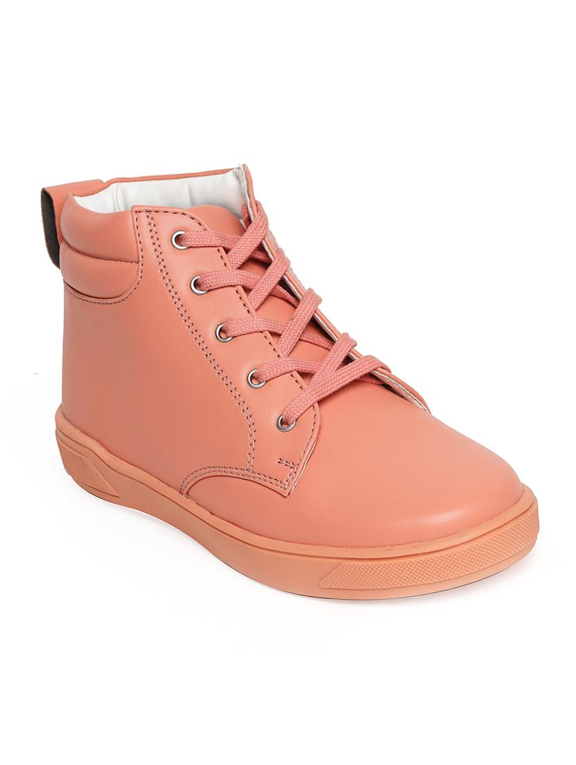 pink leatherette lace up sneaker - 14268522 - Zoom Image - 1