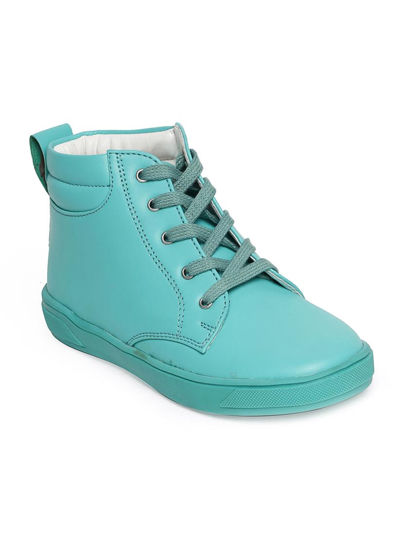 blue leatherette lace up sneaker - 14268523 - Zoom Image - 1