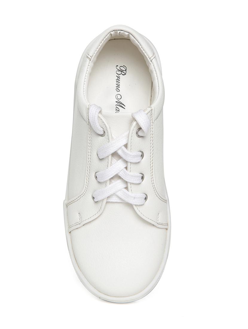 white leatherette lace up sneaker - 14268527 - Zoom Image - 4