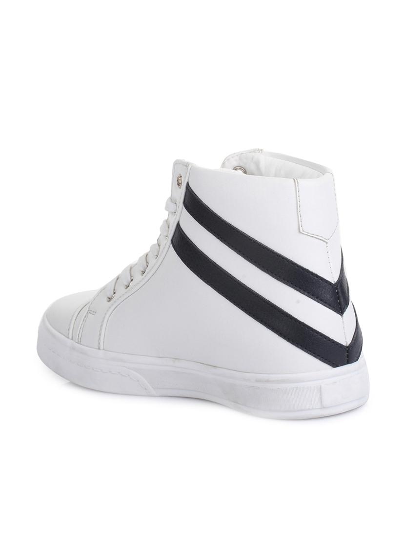 white leatherette lace up sneaker - 14268537 - Zoom Image - 3