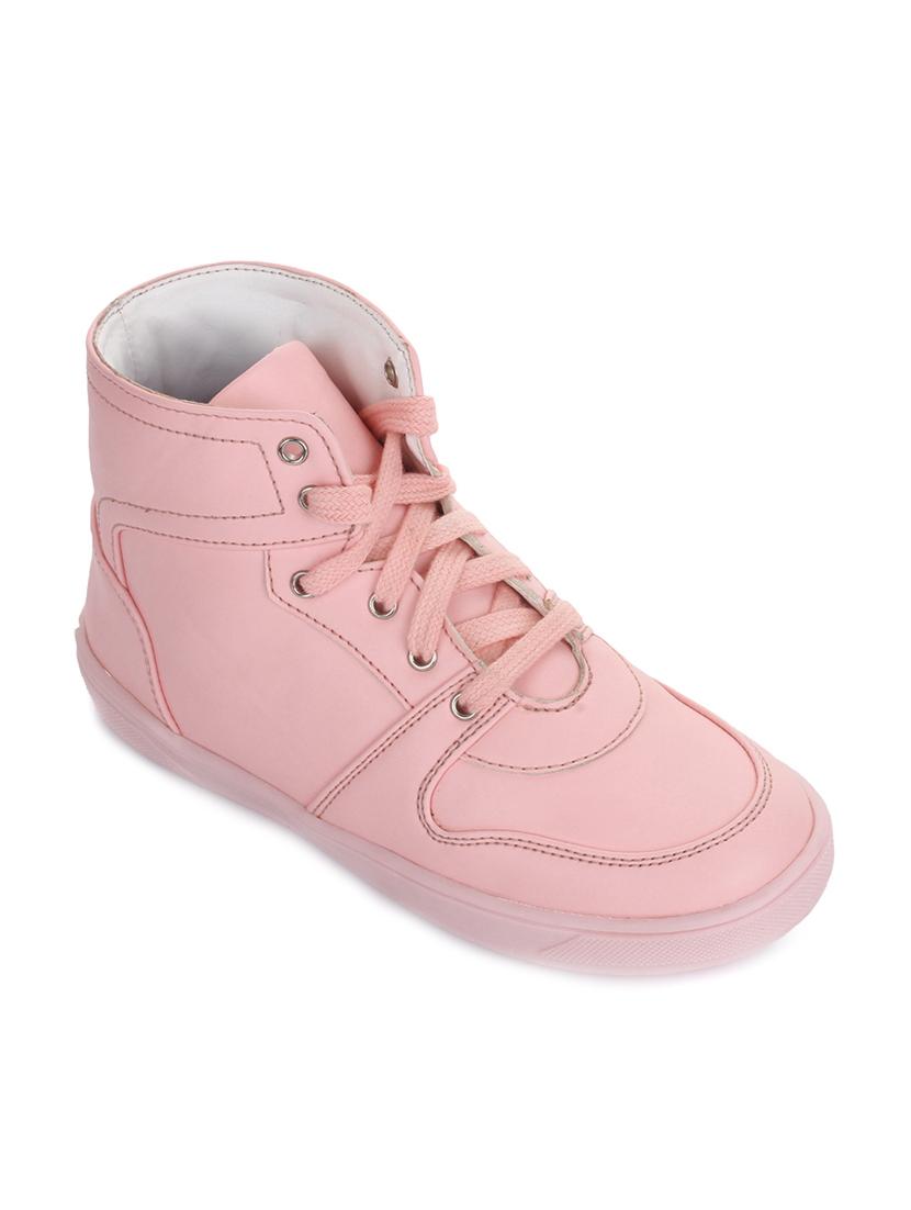 pink leatherette lace up sneaker - 14268539 - Zoom Image - 1