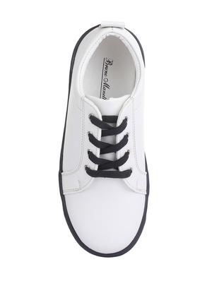 white leatherette lace up sneaker - 14268540 - Standard Image - 4