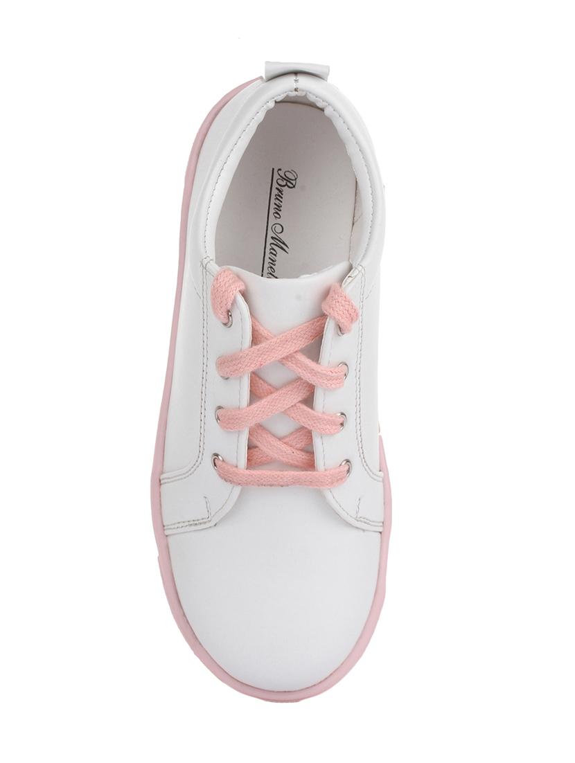 white leatherette lace up sneaker - 14268541 - Zoom Image - 4