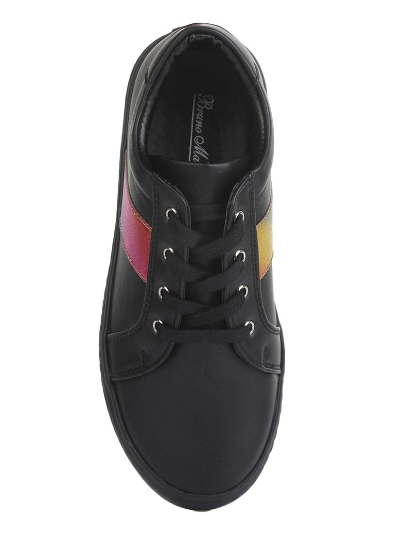 black leatherette lace up sneaker - 14268544 - Zoom Image - 4