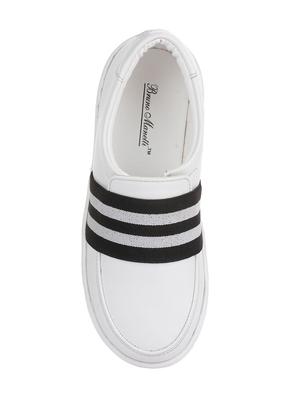 white leatherette slip on sneaker - 14268547 - Standard Image - 4