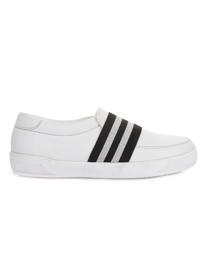white leatherette slip on sneaker - 14268547 - Zoom Image - 2