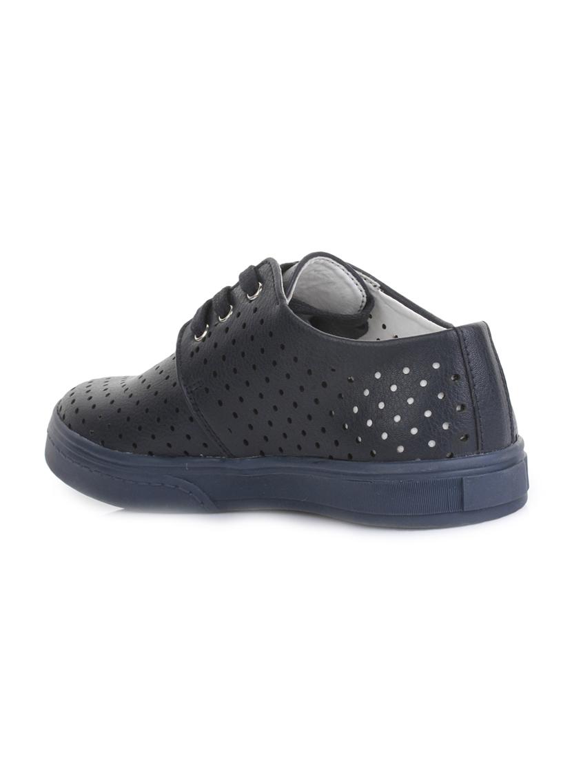 navy blue leatherette lace up sneaker - 14268548 - Zoom Image - 3