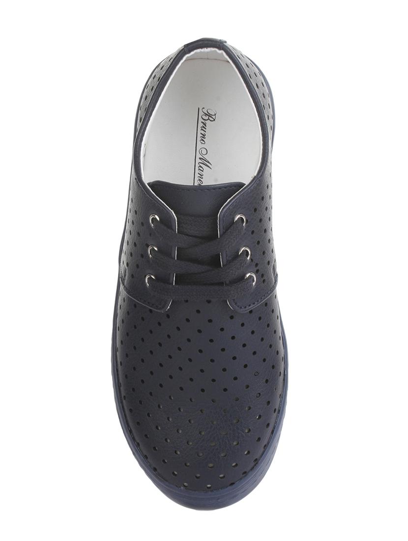 navy blue leatherette lace up sneaker - 14268548 - Zoom Image - 4