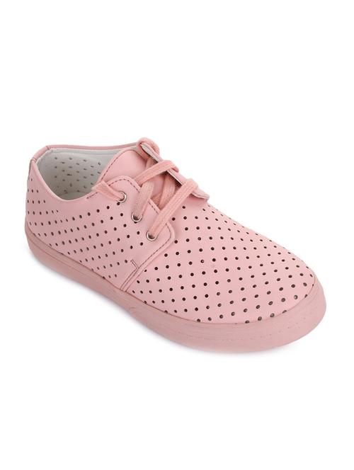 pink leatherette lace up sneaker - 14268550 - Standard Image - 1