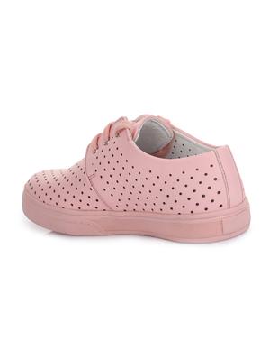 pink leatherette lace up sneaker - 14268550 - Standard Image - 3
