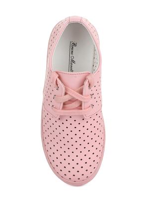 pink leatherette lace up sneaker - 14268550 - Standard Image - 4